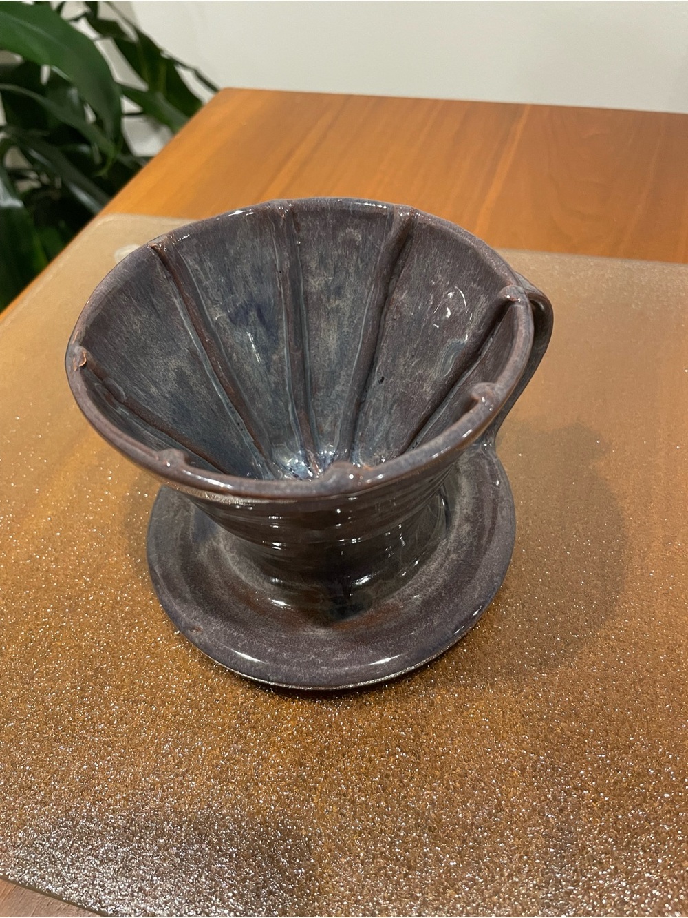 Ceramic Pour-Over Coffee Dripper in Dark Charcoal